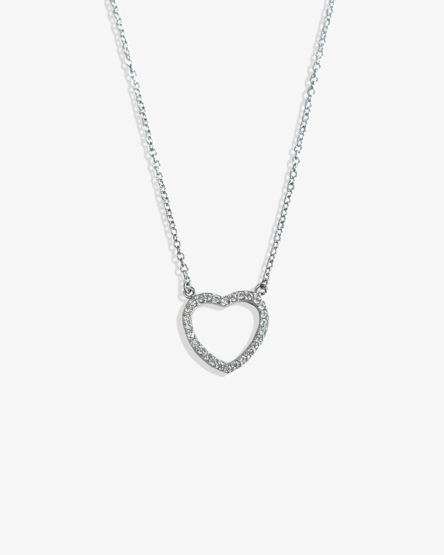 Heart Pave Necklace