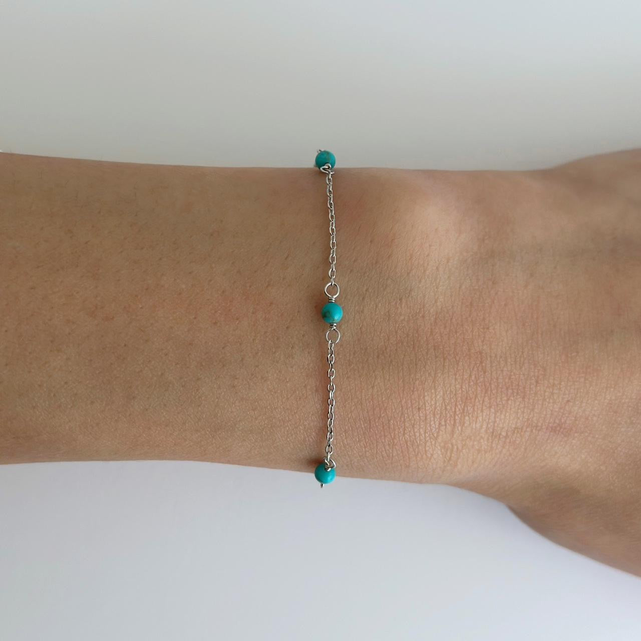 Turquoise Bead Bracelet