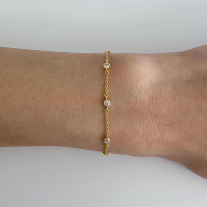 Drop Gem Stone Bracelet
