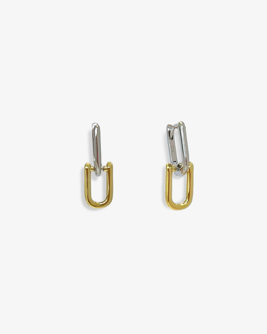 Two Tone Bar Hoops