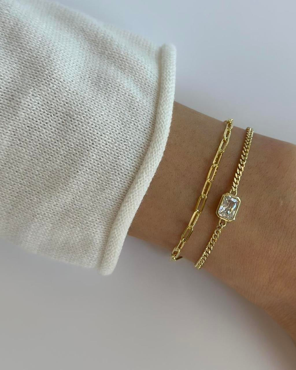 Gem Curb Bracelet