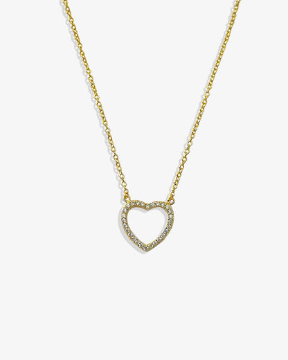 Heart Pave Necklace