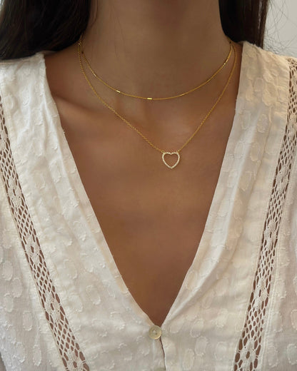 Heart Pave Necklace