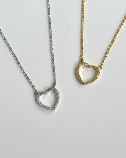 Heart Pave Necklace