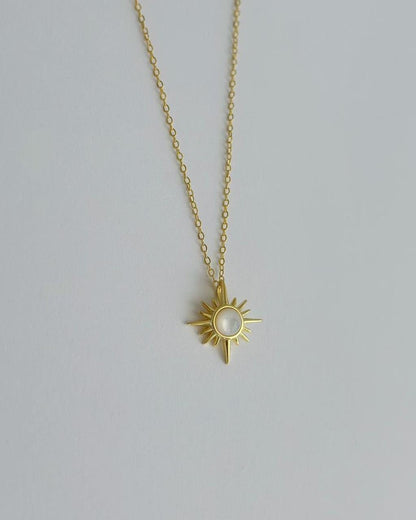 Moonstone Sun Necklace