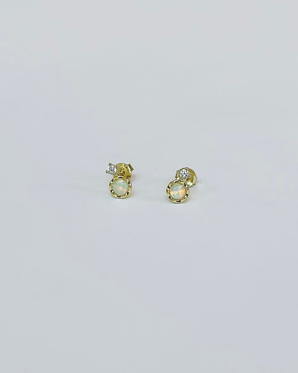 Opal Detail Drop Studs