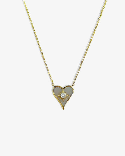 Pearl Heart Gem Necklace