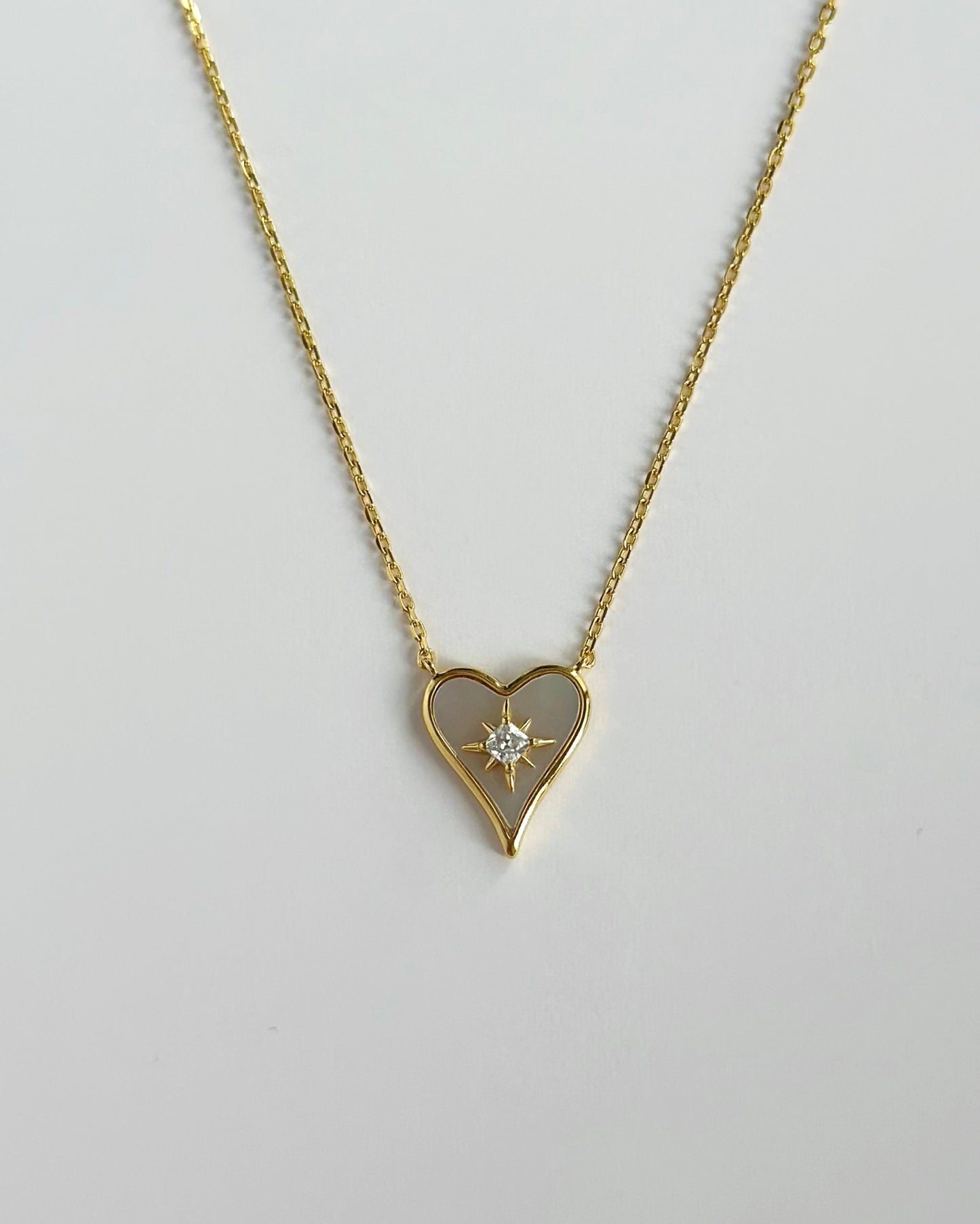 Pearl Heart Gem Necklace