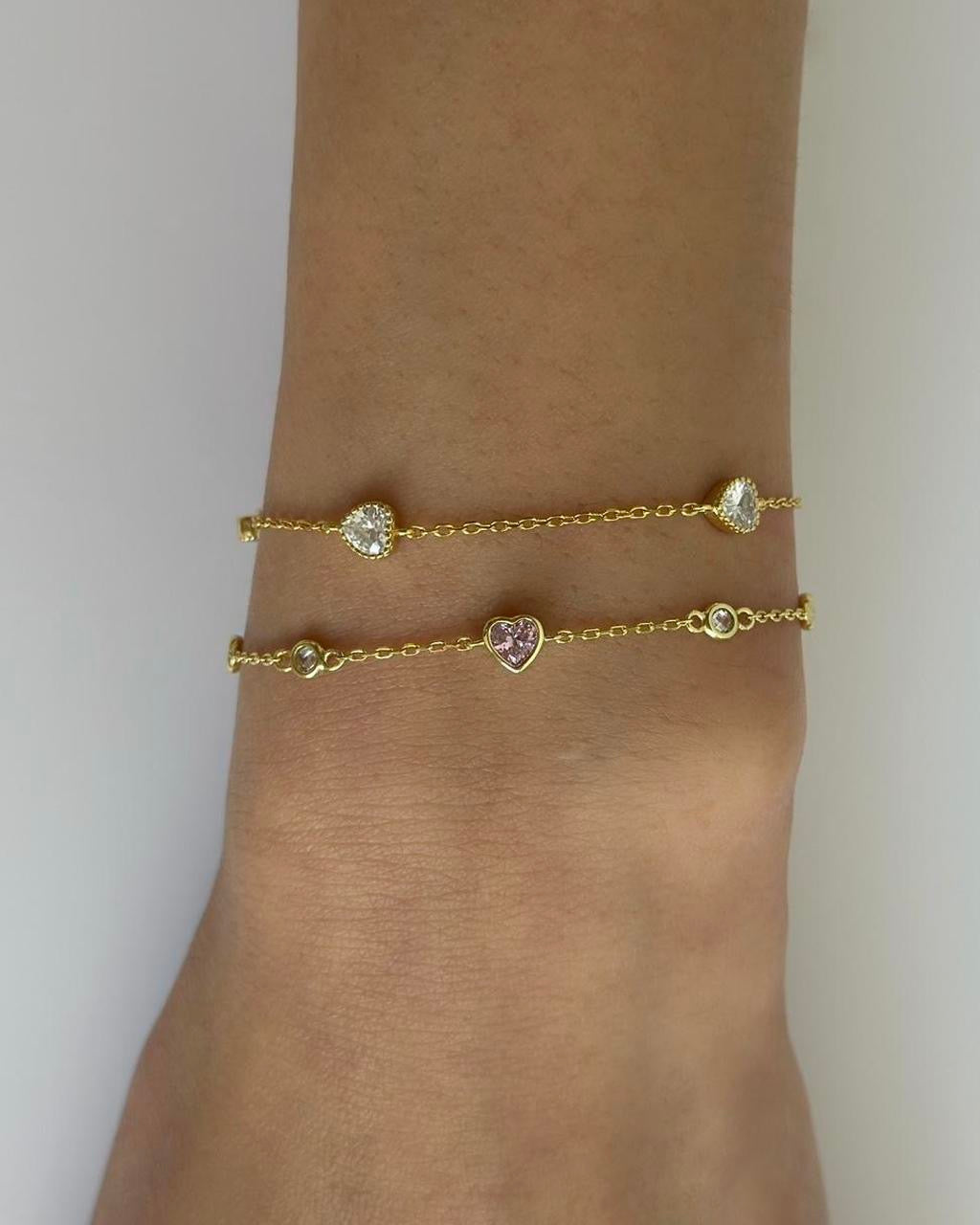 Pink Heart Bracelet