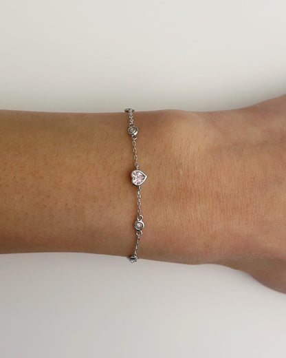 Pink Heart Bracelet