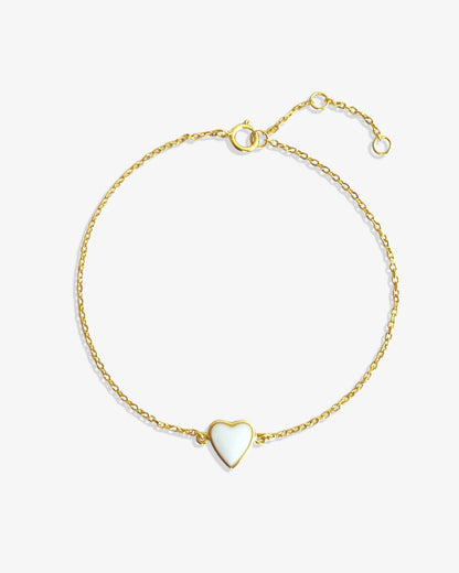 Enamel Heart Bracelet