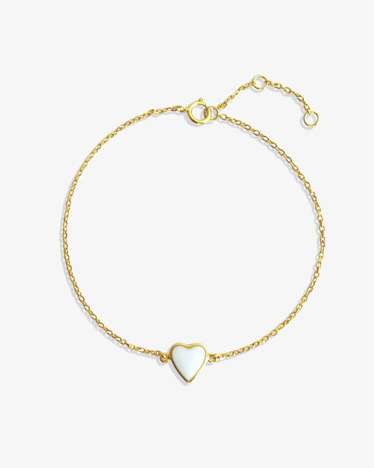 Enamel Heart Bracelet