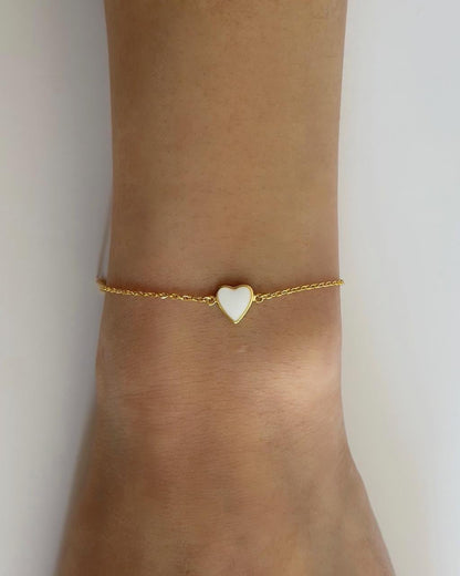 Enamel Heart Bracelet